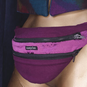 Upcycling Hipbag bedlinen bordeaux