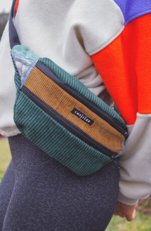 Upcycling Hipbag corduroy tricolor