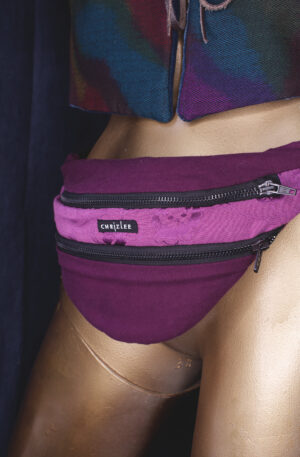 Upcycling Hipbag bedlinen bordeaux